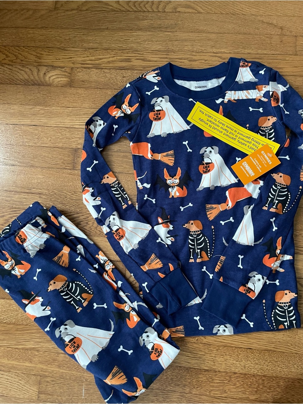 Gymboree boys Halloween pajama set size 6 navy NWT